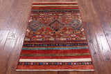 Khorjin Persian Gabbeh Hand Knotted Wool Rug - 2' 7" X 4' 0" - Golden Nile