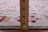Tribal Persian Gabbeh Hand Knotted Wool Rug - 6' 3" X 9' 8" - Golden Nile