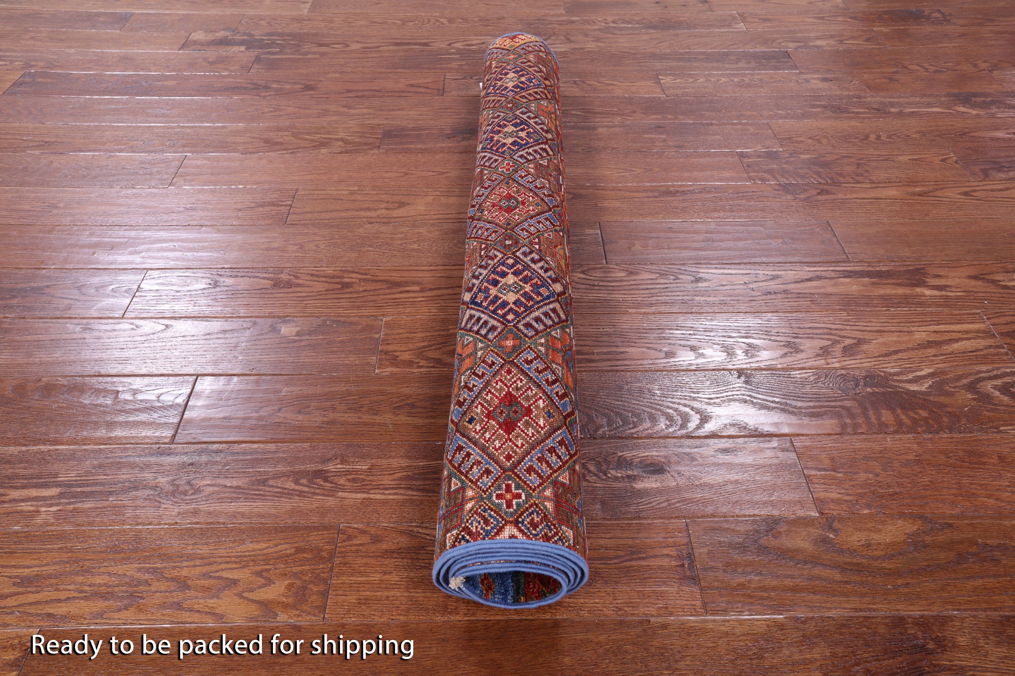 Blue Khorjin Persian Gabbeh Hand Knotted Wool Rug - 4' 3" X 5' 5" - Golden Nile