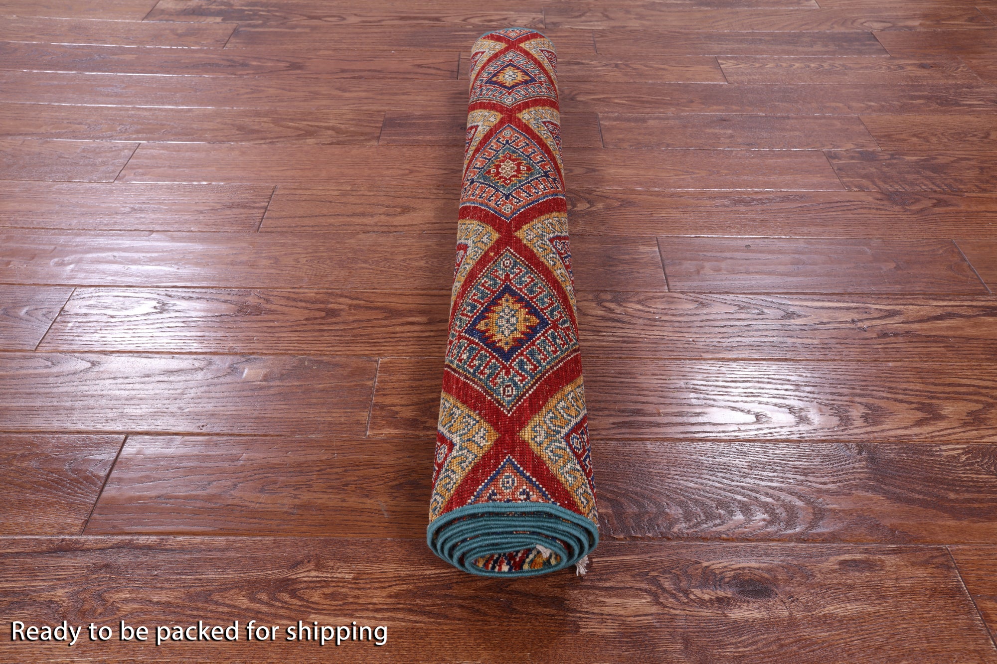 Green Khorjin Persian Gabbeh Hand Knotted Wool Rug - 3' 5" X 5' 0" - Golden Nile