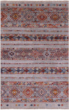 Khorjin Persian Gabbeh Hand Knotted Wool Rug - 3' 2" X 5' 0" - Golden Nile