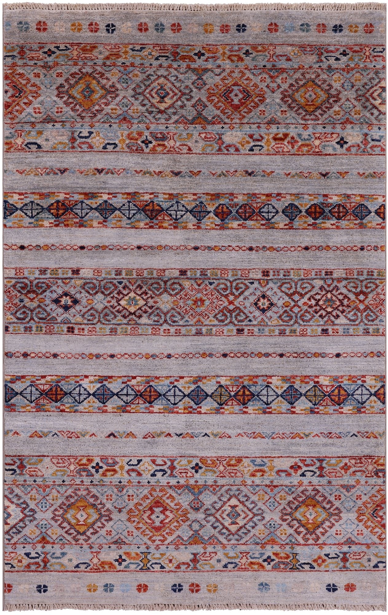 Khorjin Persian Gabbeh Hand Knotted Wool Rug - 3' 2" X 5' 0" - Golden Nile