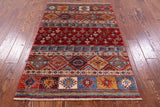 Khorjin Persian Gabbeh Handmade Wool Rug - 3' 3" X 4' 11" - Golden Nile