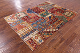 Super Kazak Hand Knotted Wool Rug - 5' 6" X 7' 9" - Golden Nile