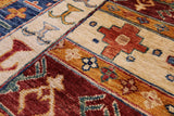 Super Kazak Hand Knotted Wool Rug - 5' 6" X 7' 9" - Golden Nile