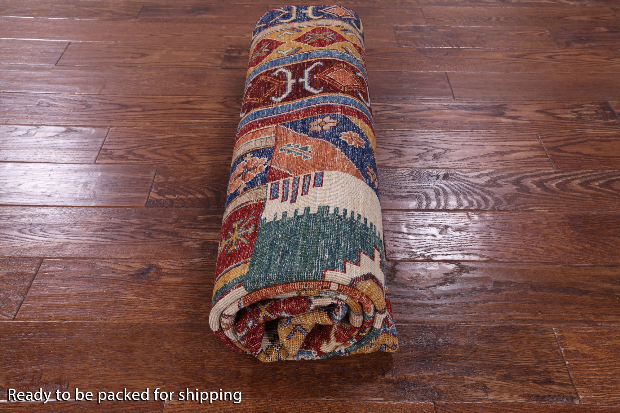 Super Kazak Hand Knotted Wool Rug - 5' 6" X 7' 9" - Golden Nile