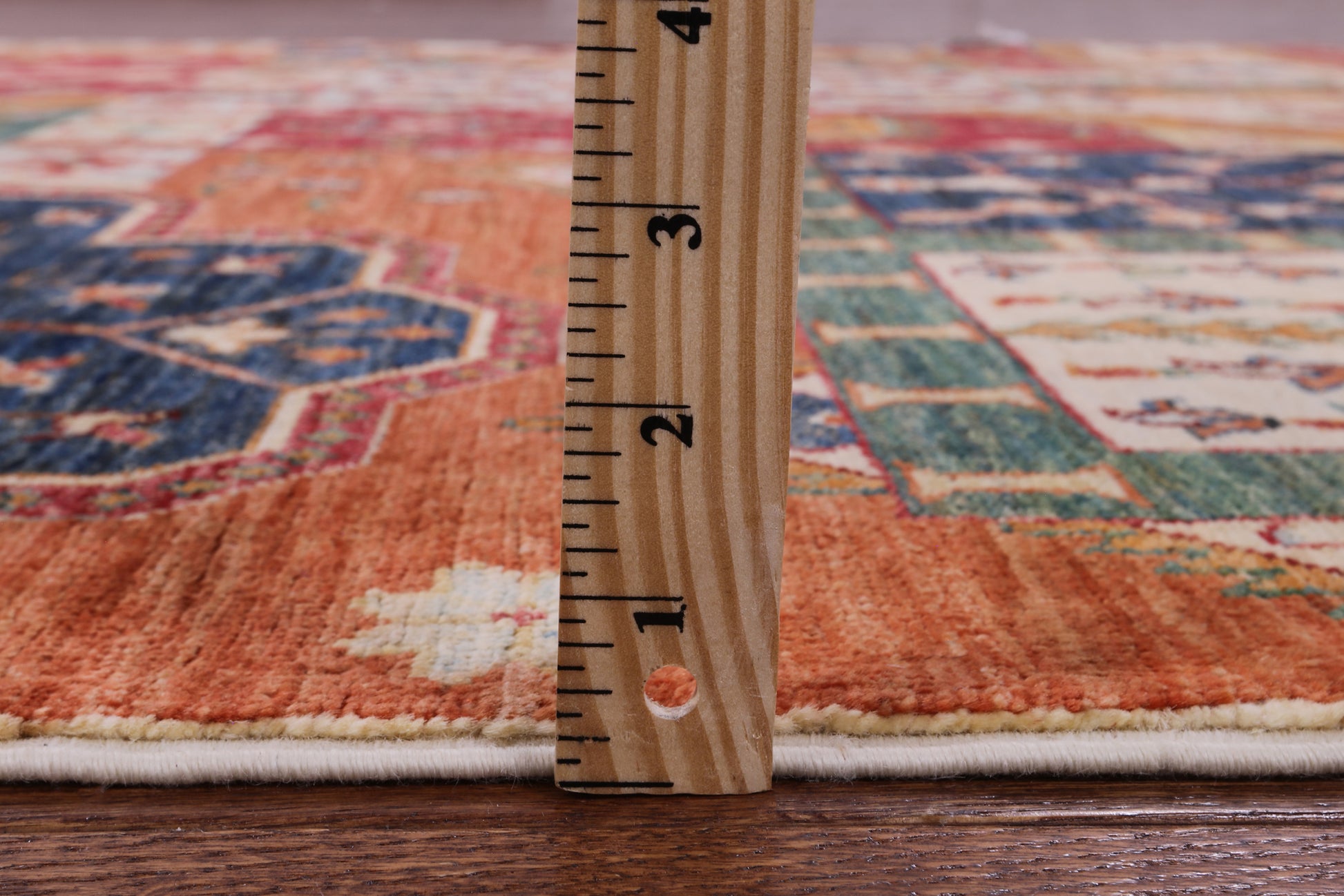 Super Kazak Handmade Wool Rug - 5' 6" X 7' 9" - Golden Nile