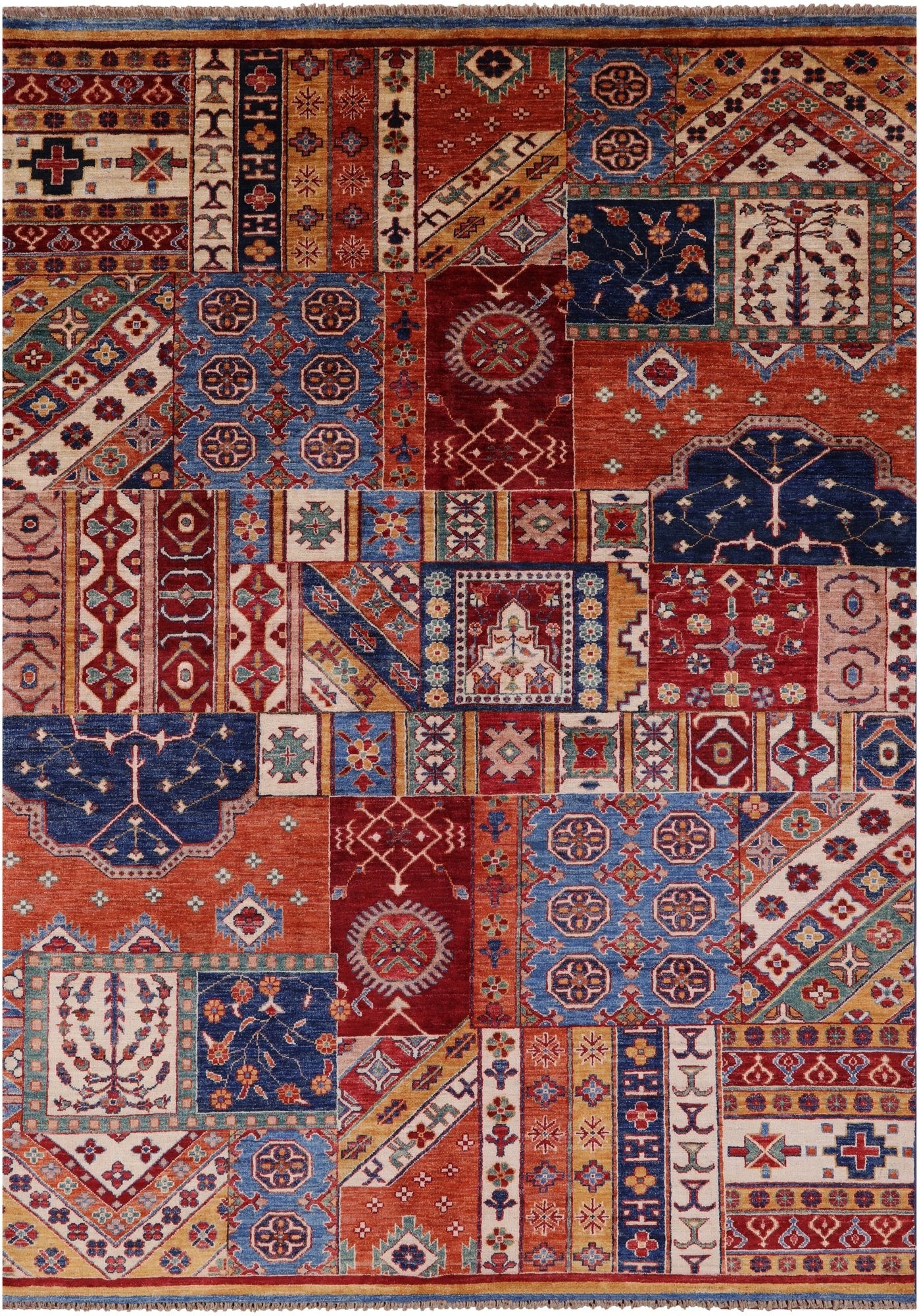 Super Kazak Handmade Wool Rug - 5' 6" X 7' 6" - Golden Nile