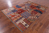 Super Kazak Handmade Wool Rug - 5' 6" X 7' 6" - Golden Nile