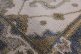 Ivory Turkish Oushak Hand Knotted Wool Runner Rug - 2' 7" X 11' 11" - Golden Nile