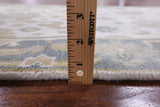 Ivory Turkish Oushak Hand Knotted Wool Runner Rug - 2' 7" X 11' 11" - Golden Nile