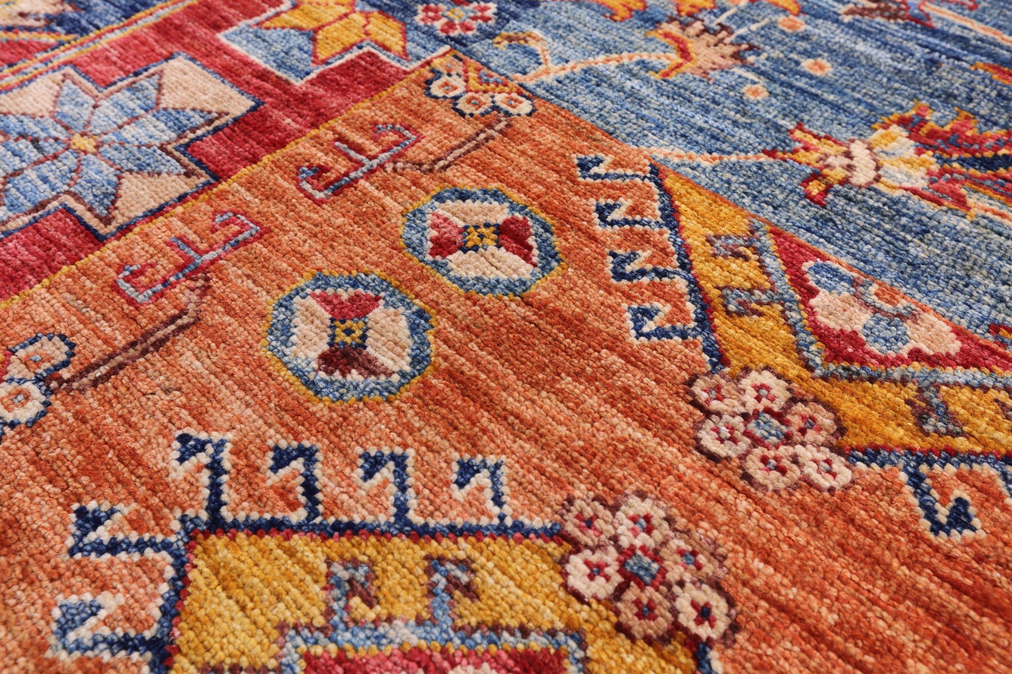 Super Kazak Handmade Wool Rug - 6' 0" X 8' 0" - Golden Nile