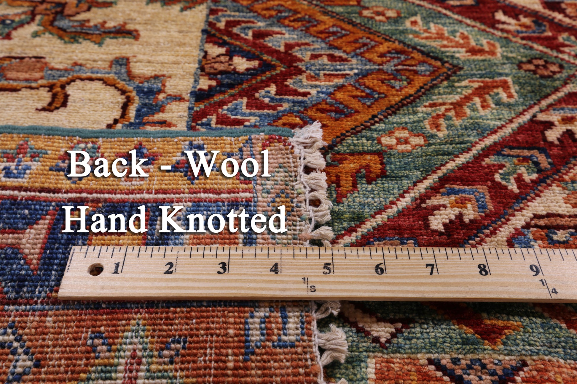 Super Kazak Hand Knotted Wool Rug - 5' 8" X 7' 9" - Golden Nile