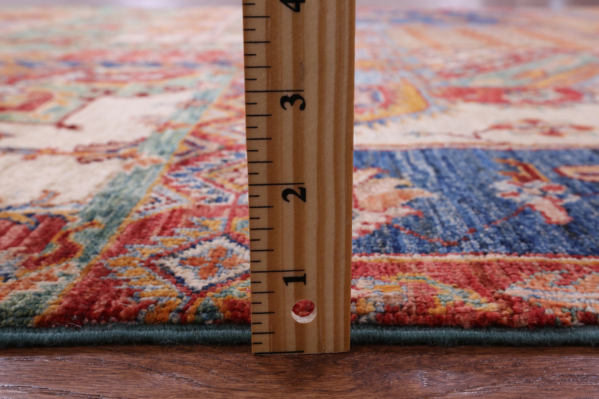 Super Kazak Hand Knotted Wool Rug - 5' 8" X 7' 9" - Golden Nile