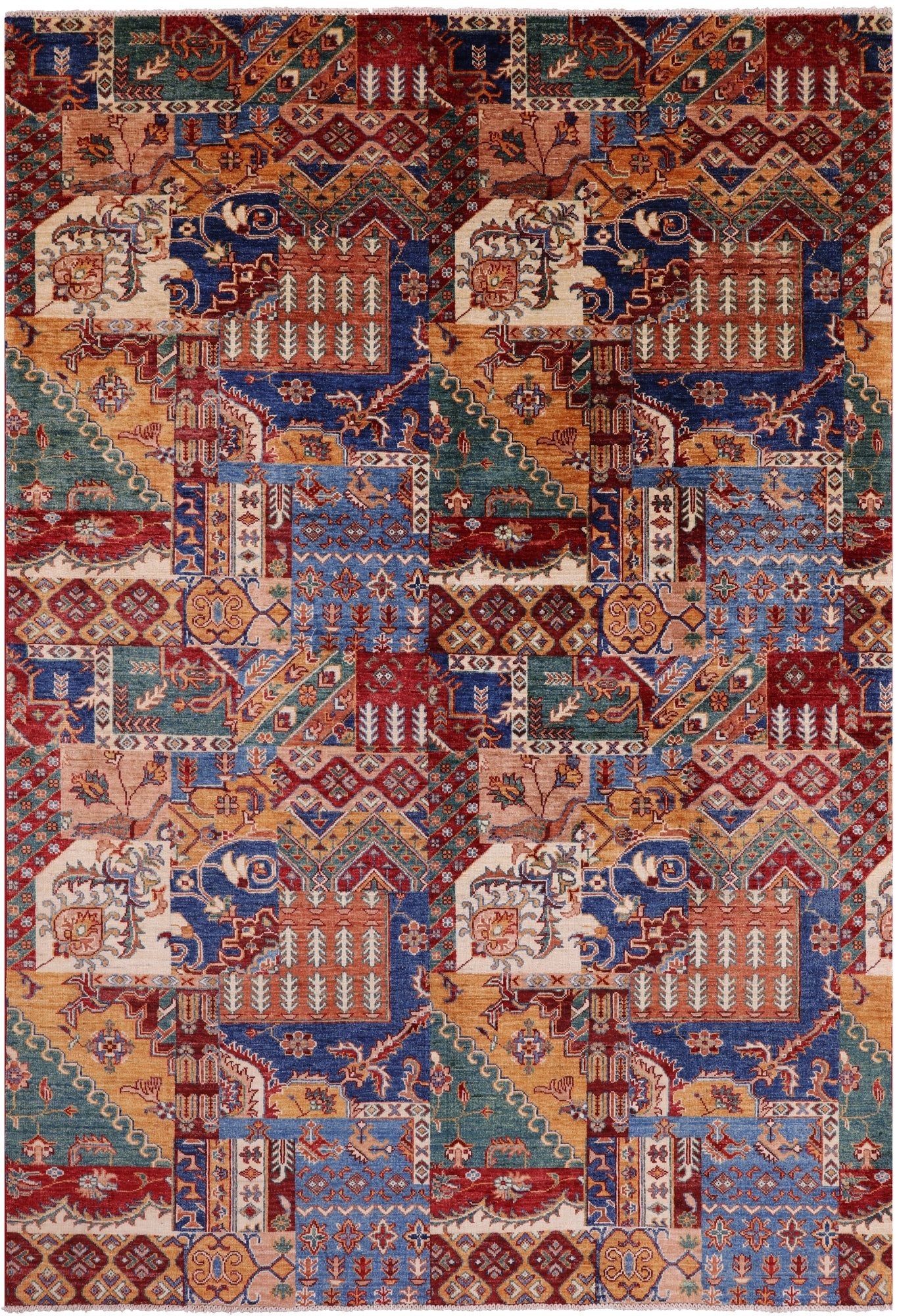 Super Kazak Handmade Wool Rug - 5' 5" X 8' 0" - Golden Nile