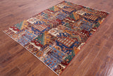 Super Kazak Handmade Wool Rug - 5' 5" X 8' 0" - Golden Nile