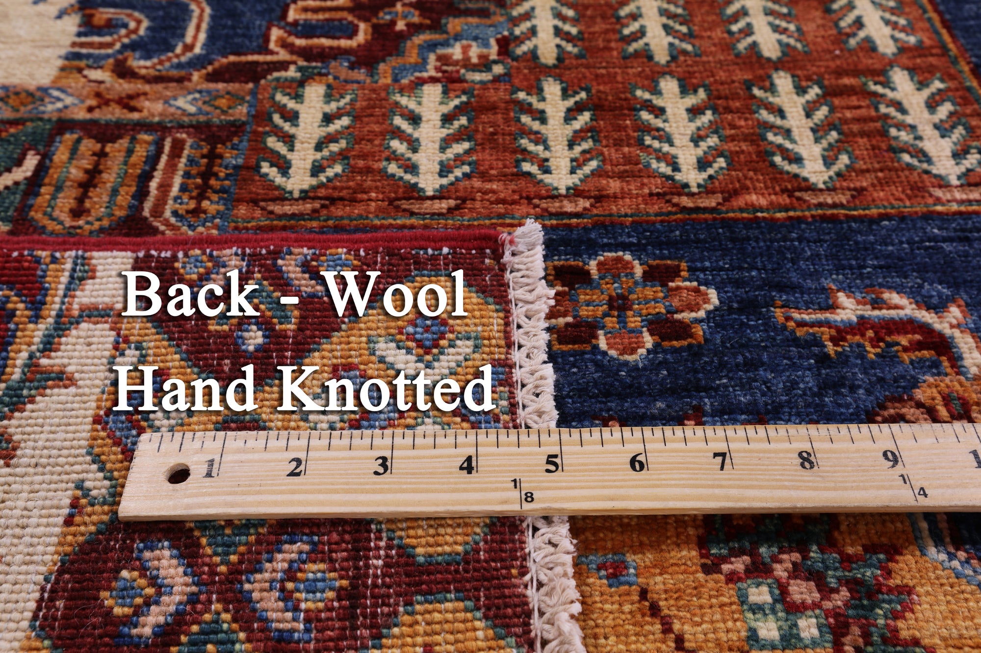Super Kazak Handmade Wool Rug - 5' 5" X 8' 0" - Golden Nile