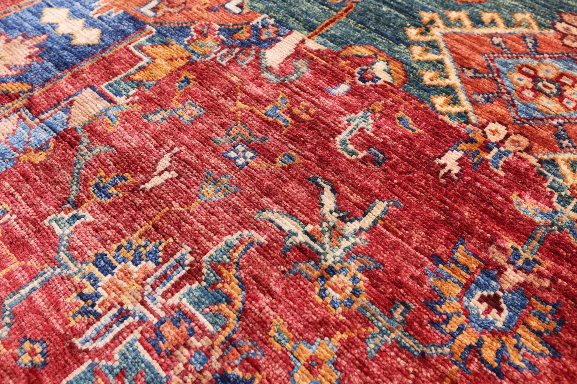 Super Kazak Hand Knotted Wool Rug - 5' 8" X 7' 8" - Golden Nile