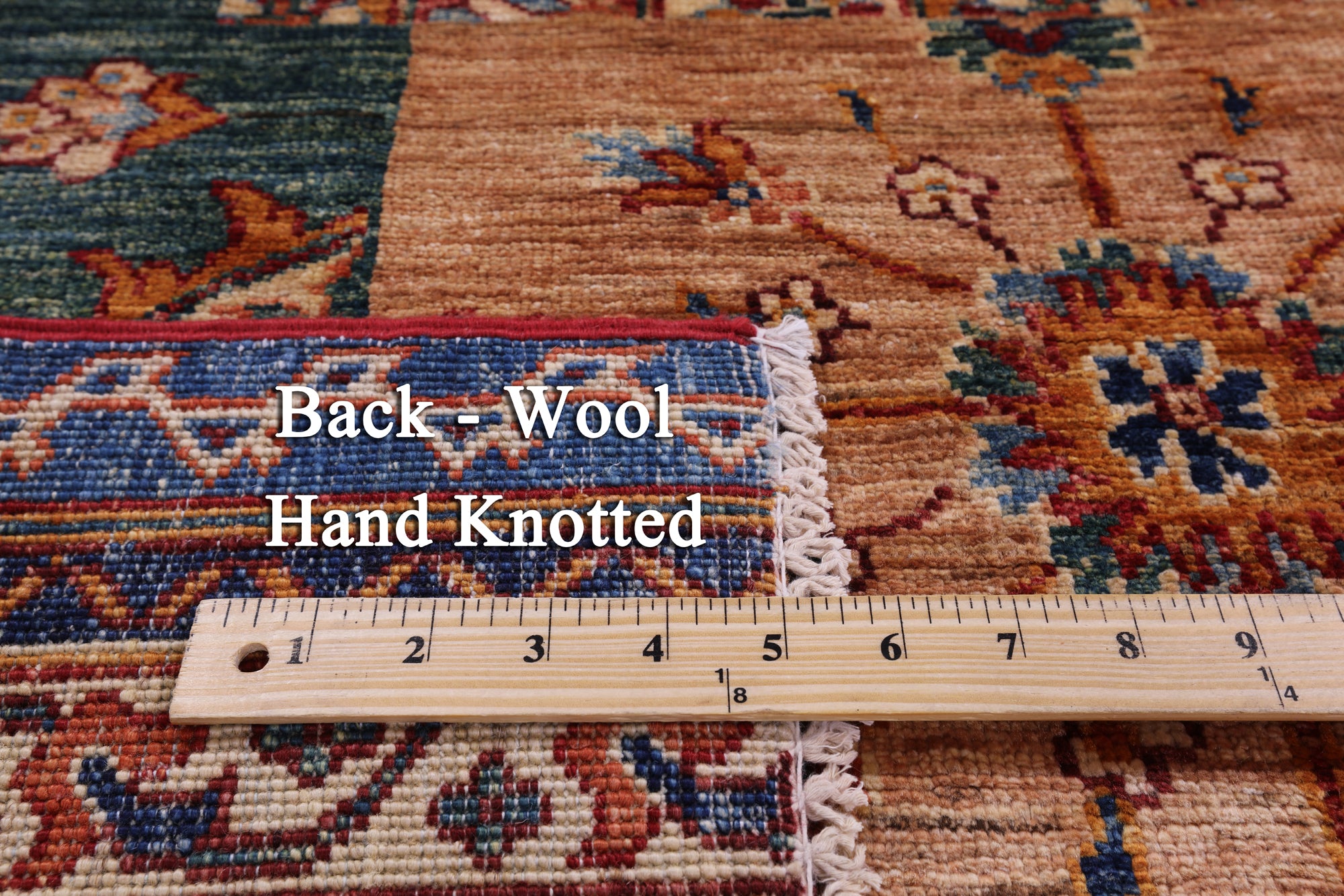 Super Kazak Hand Knotted Wool Rug - 5' 8" X 7' 8" - Golden Nile
