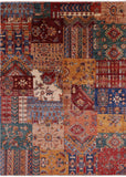 Super Kazak Hand Knotted Wool Rug - 5' 8" X 7' 8" - Golden Nile