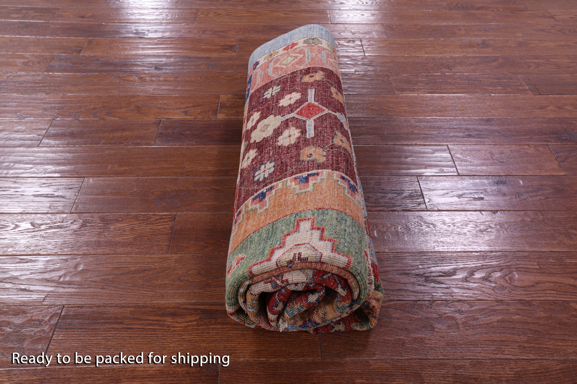 Super Kazak Hand Knotted Wool Rug - 6' 0" X 8' 8" - Golden Nile
