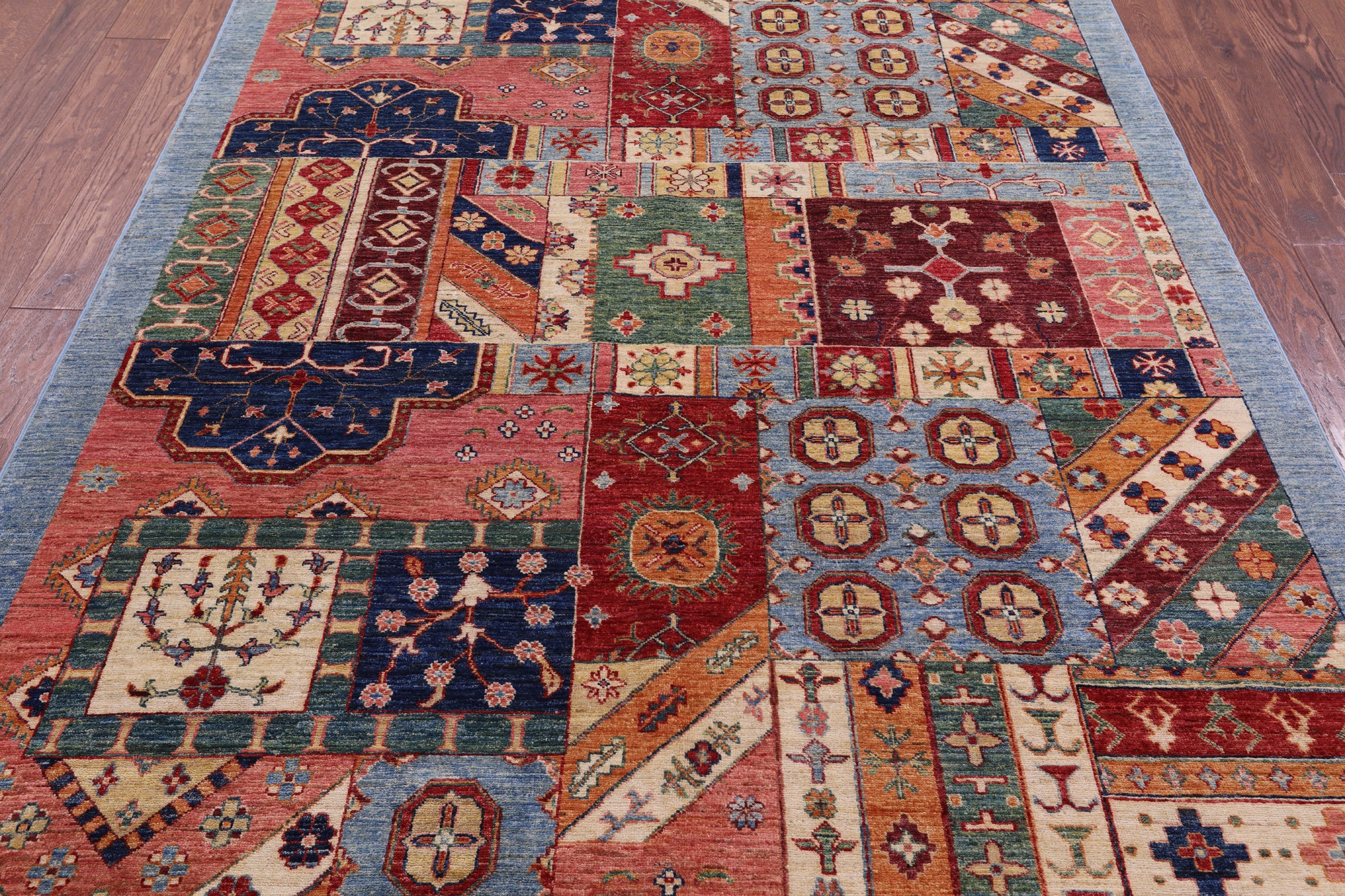 Super Kazak Hand Knotted Wool Rug - 6' 0" X 8' 8" - Golden Nile