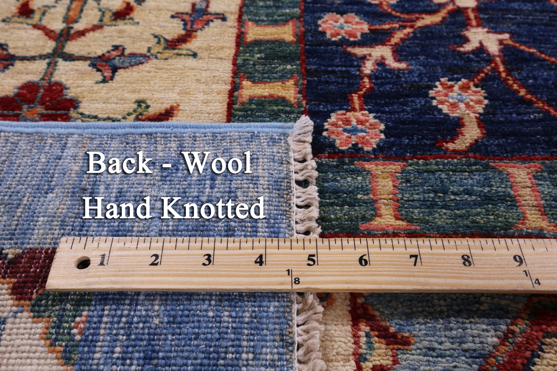 Super Kazak Hand Knotted Wool Rug - 6' 0" X 8' 8" - Golden Nile