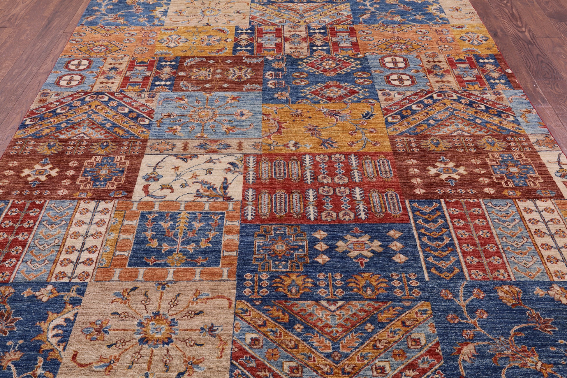 Super Kazak Handmade Wool Rug - 7' 0" X 9' 9" - Golden Nile