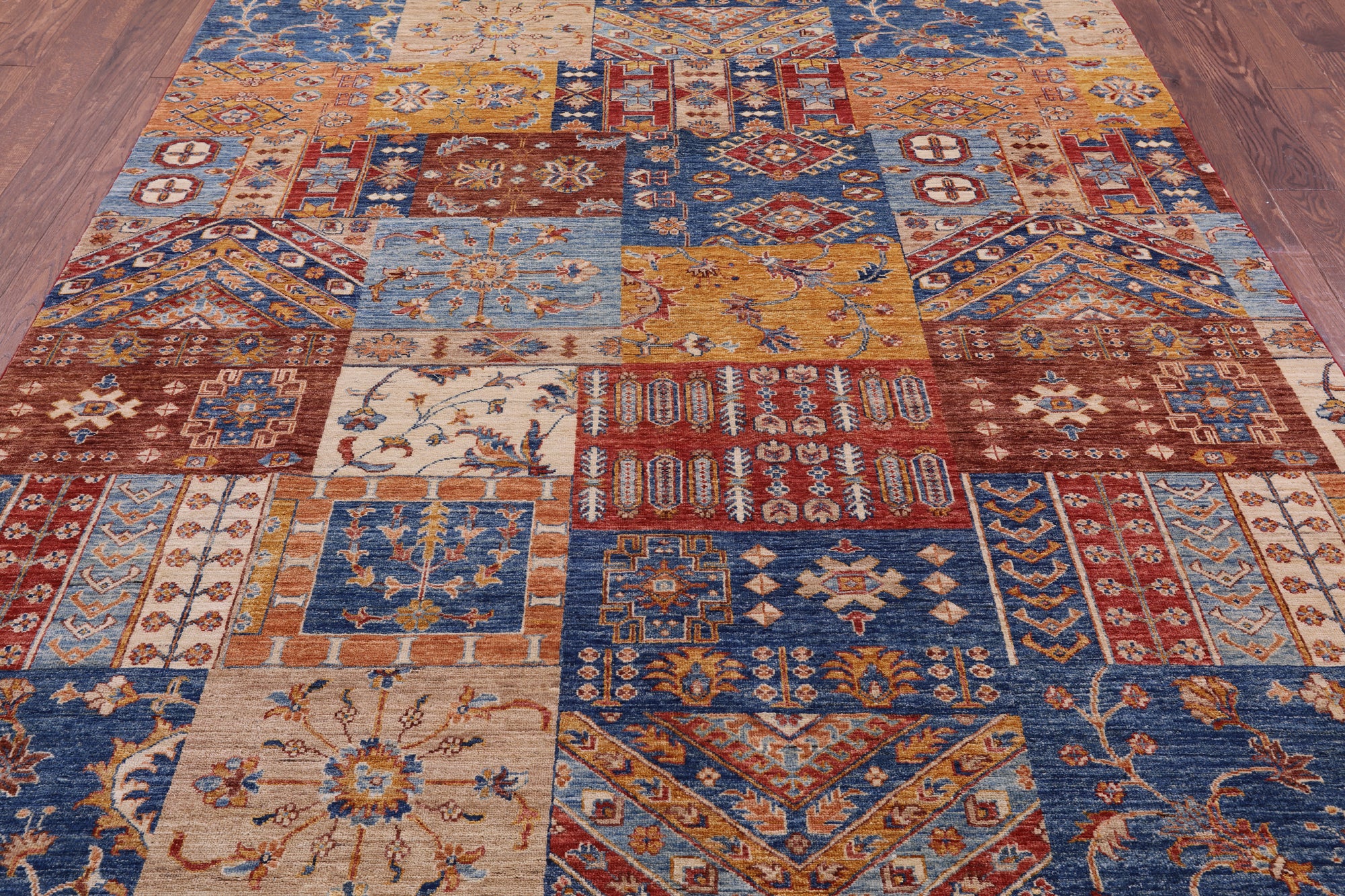 Super Kazak Handmade Wool Rug - 7' 0" X 9' 9" - Golden Nile