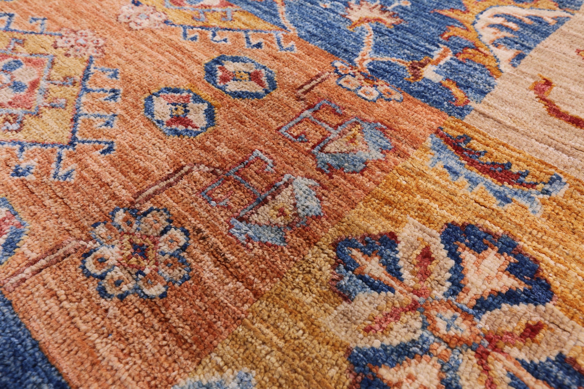 Super Kazak Handmade Wool Rug - 7' 0" X 9' 9" - Golden Nile