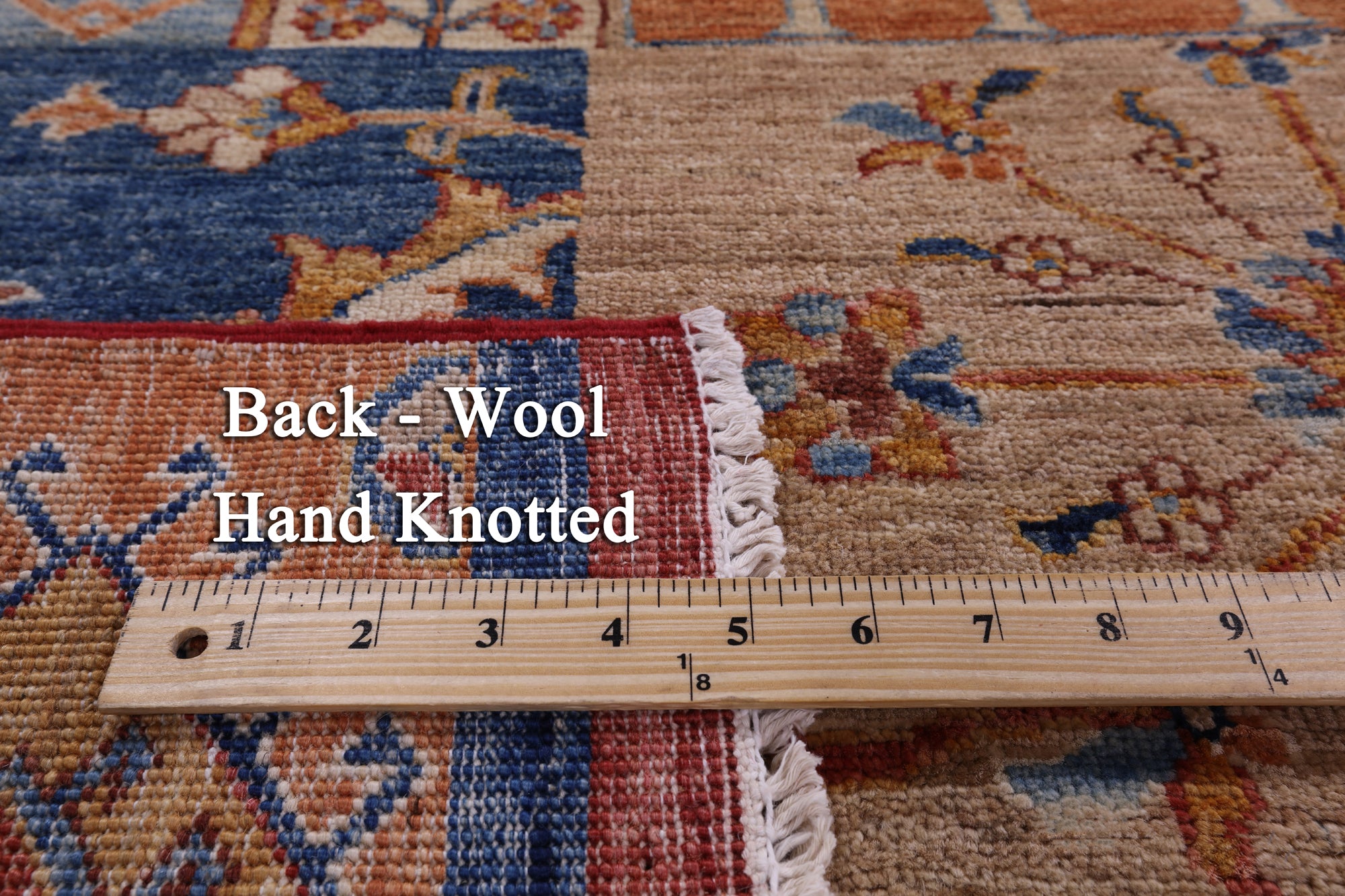 Super Kazak Handmade Wool Rug - 7' 0" X 9' 9" - Golden Nile