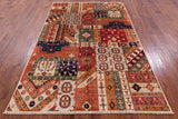 Super Kazak Hand Knotted Wool Rug - 5' 5" X 8' 3" - Golden Nile