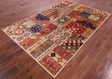 Super Kazak Hand Knotted Wool Rug - 5' 5" X 8' 3" - Golden Nile