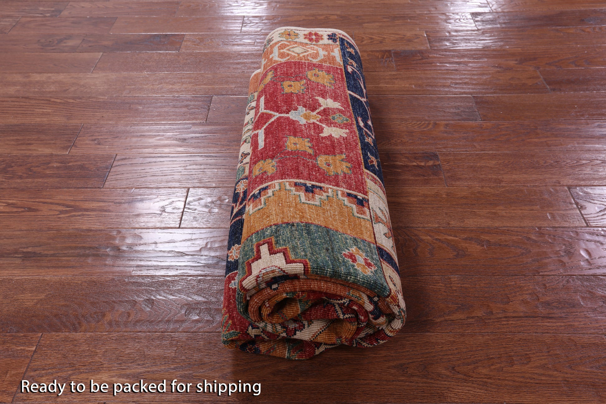 Super Kazak Hand Knotted Wool Rug - 5' 5" X 8' 3" - Golden Nile