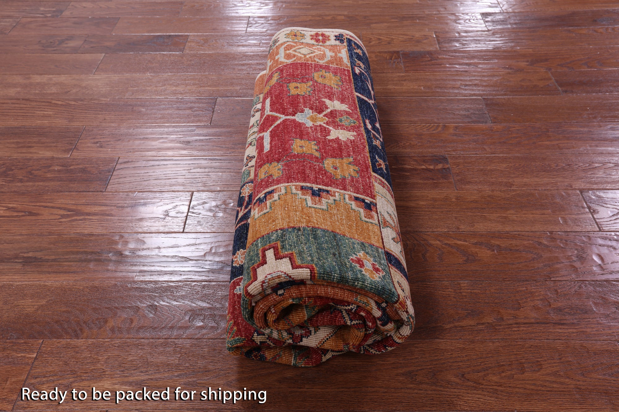 Super Kazak Hand Knotted Wool Rug - 5' 5" X 8' 3" - Golden Nile
