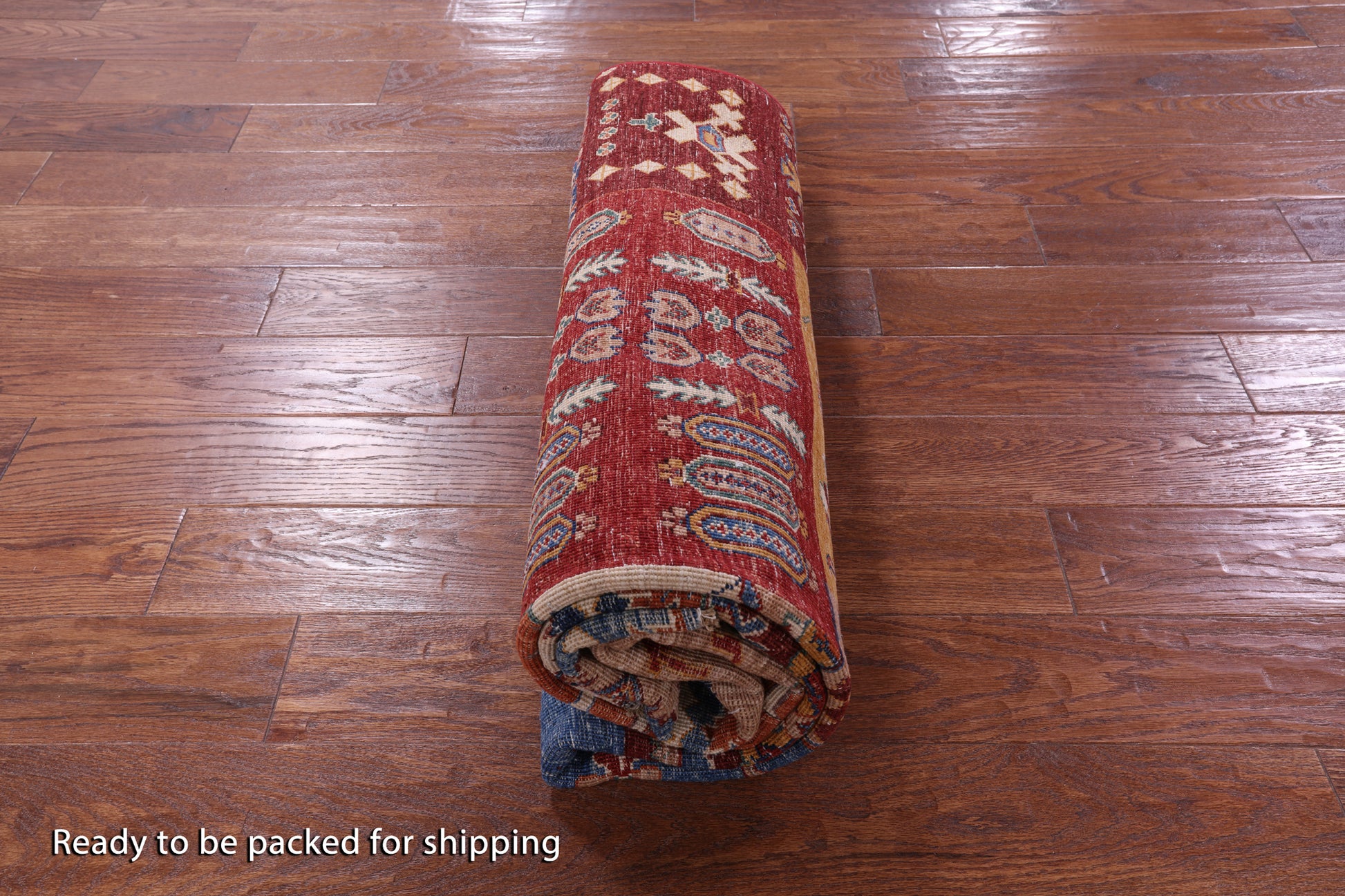 Super Kazak Hand Knotted Wool Rug - 5' 7" X 7' 7" - Golden Nile