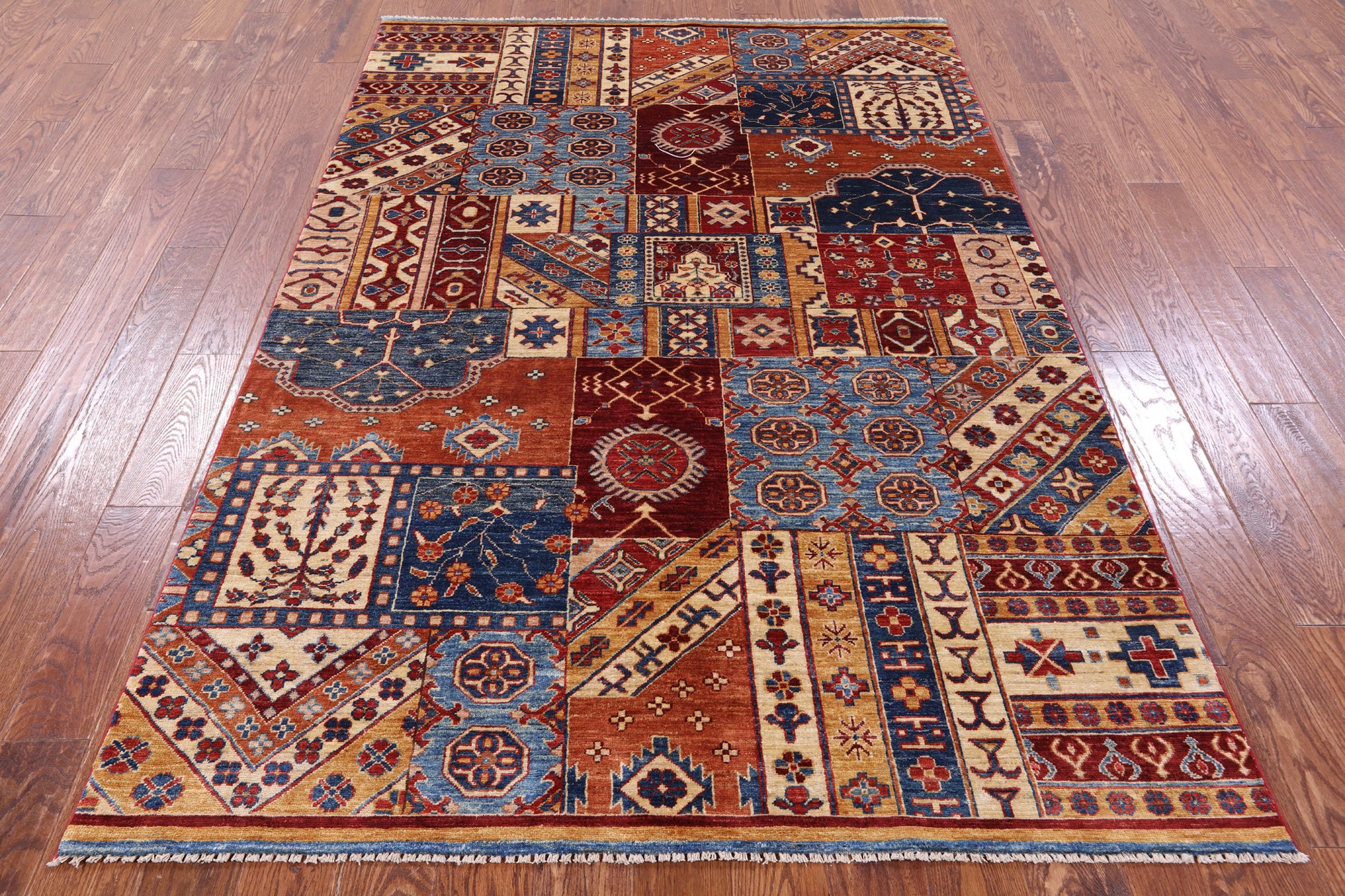 Super Kazak Hand Knotted Wool Rug - 5' 4" X 7' 10" - Golden Nile