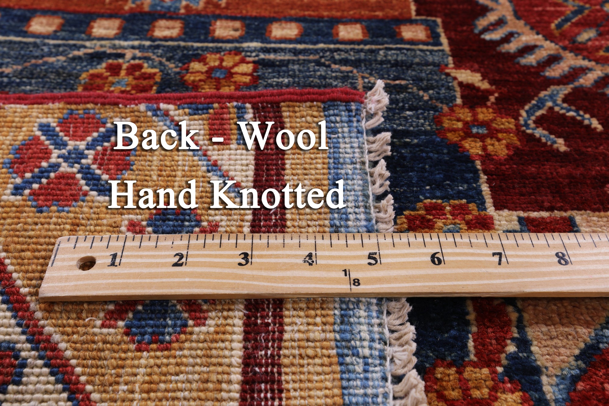Super Kazak Hand Knotted Wool Rug - 5' 4" X 7' 10" - Golden Nile