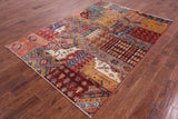 Super Kazak Handmade Wool Rug - 5' 7" X 8' 1" - Golden Nile