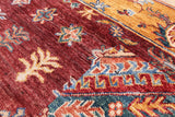 Super Kazak Handmade Wool Rug - 5' 7" X 8' 1" - Golden Nile