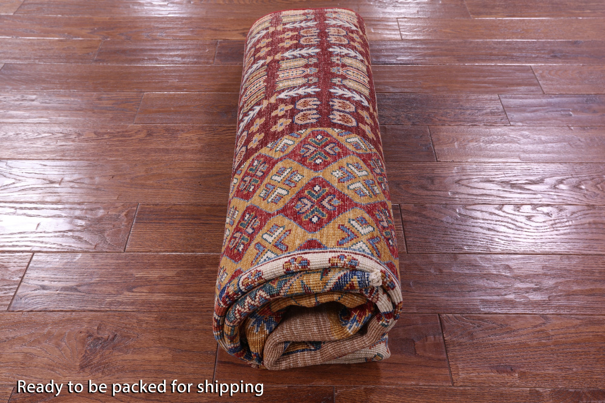 Super Kazak Handmade Wool Rug - 5' 7" X 8' 1" - Golden Nile