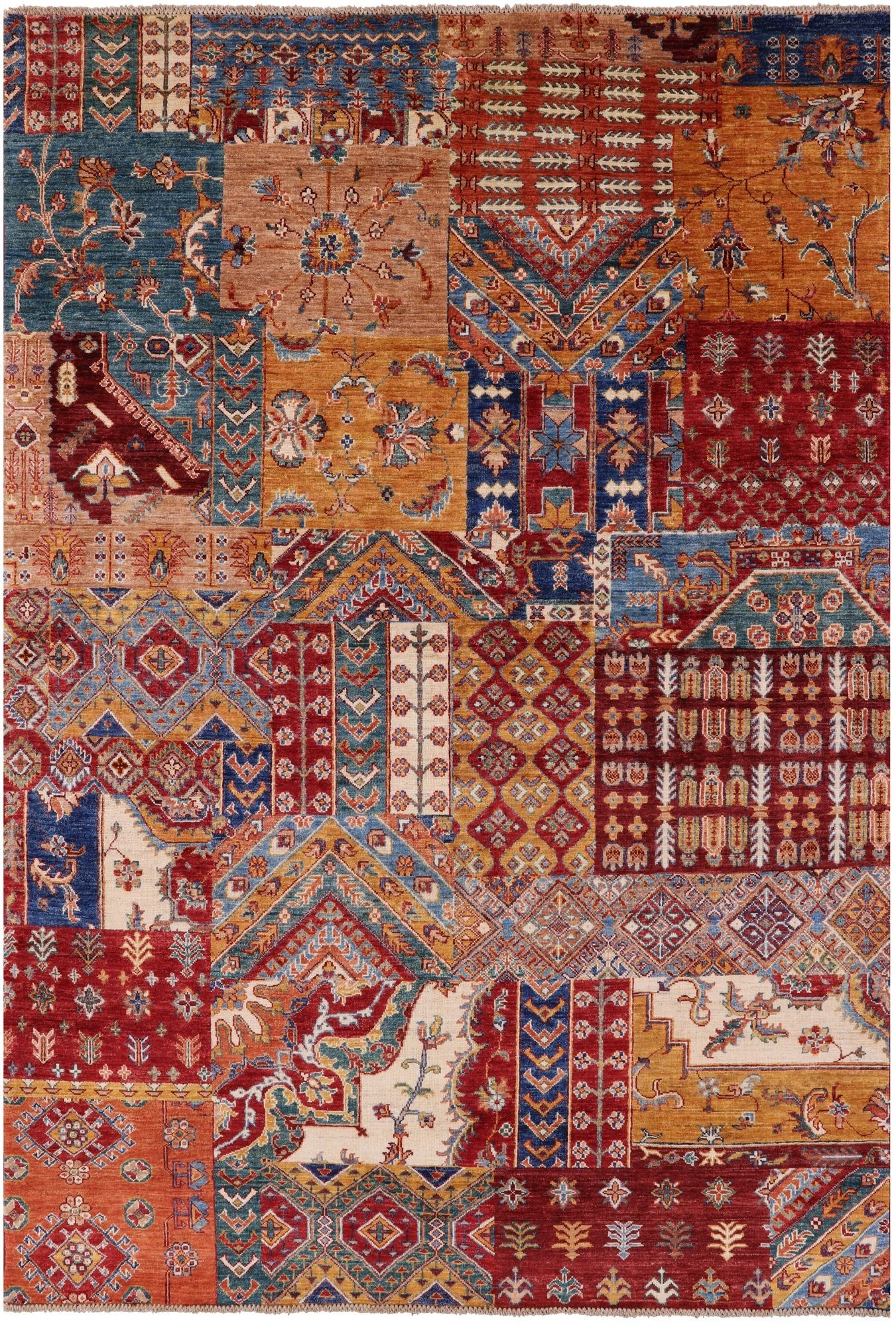 Super Kazak Handmade Wool Rug - 5' 7" X 8' 0" - Golden Nile