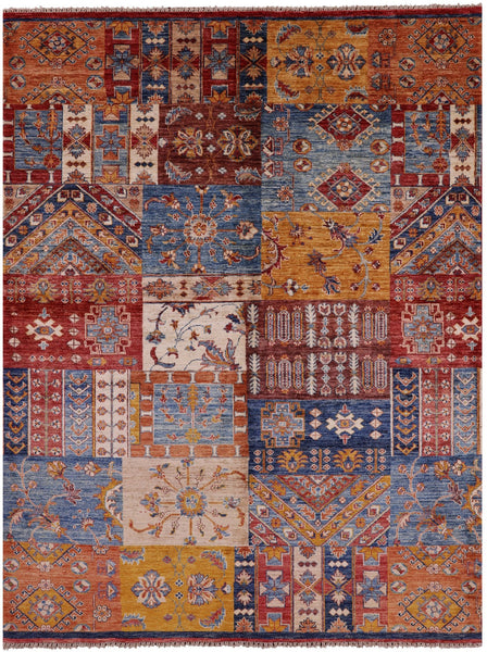 Super Kazak Handmade Wool Rug - 5' 10" X 7' 8" - Golden Nile