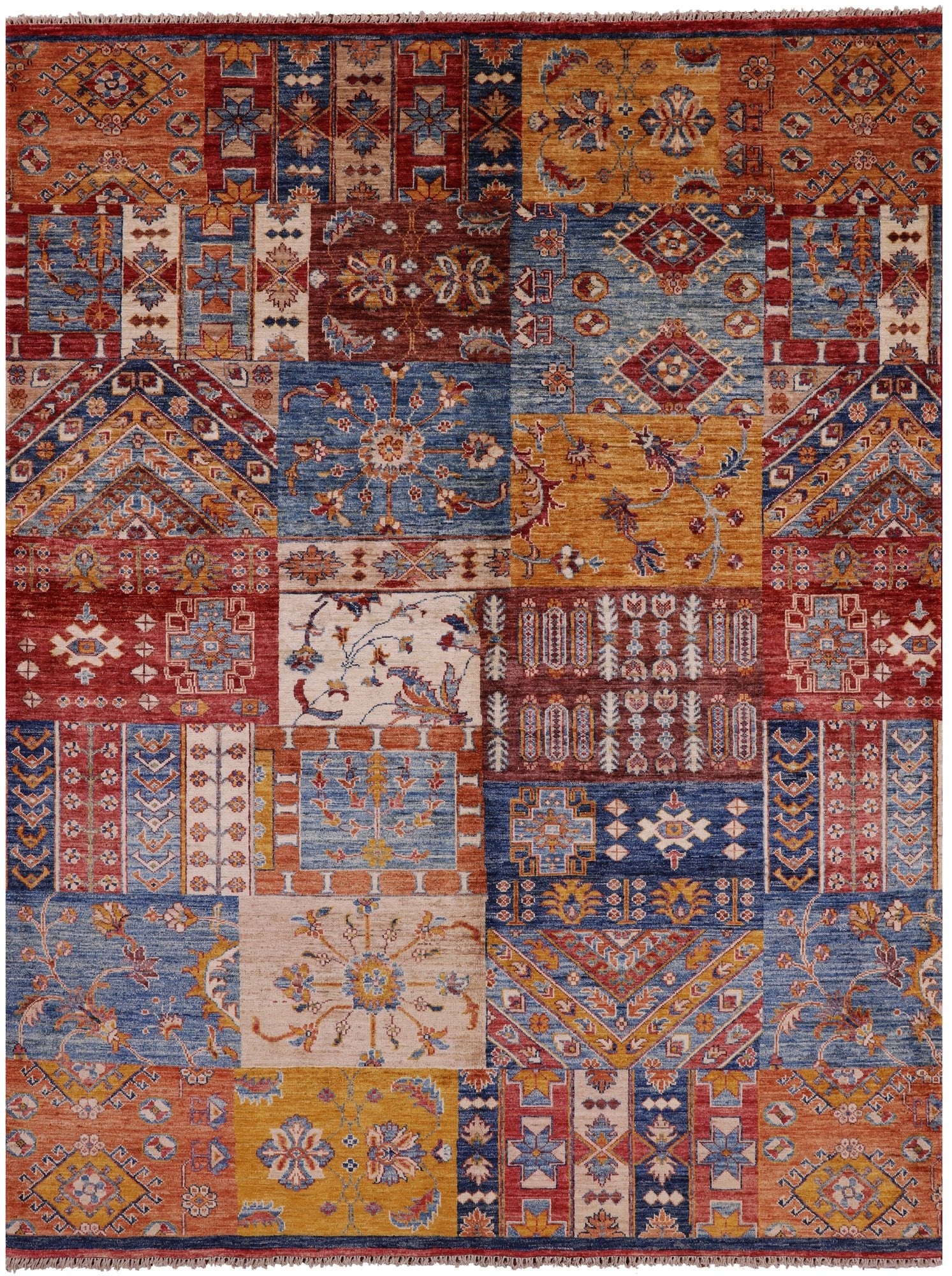 Super Kazak Handmade Wool Rug - 5' 10" X 7' 8" - Golden Nile