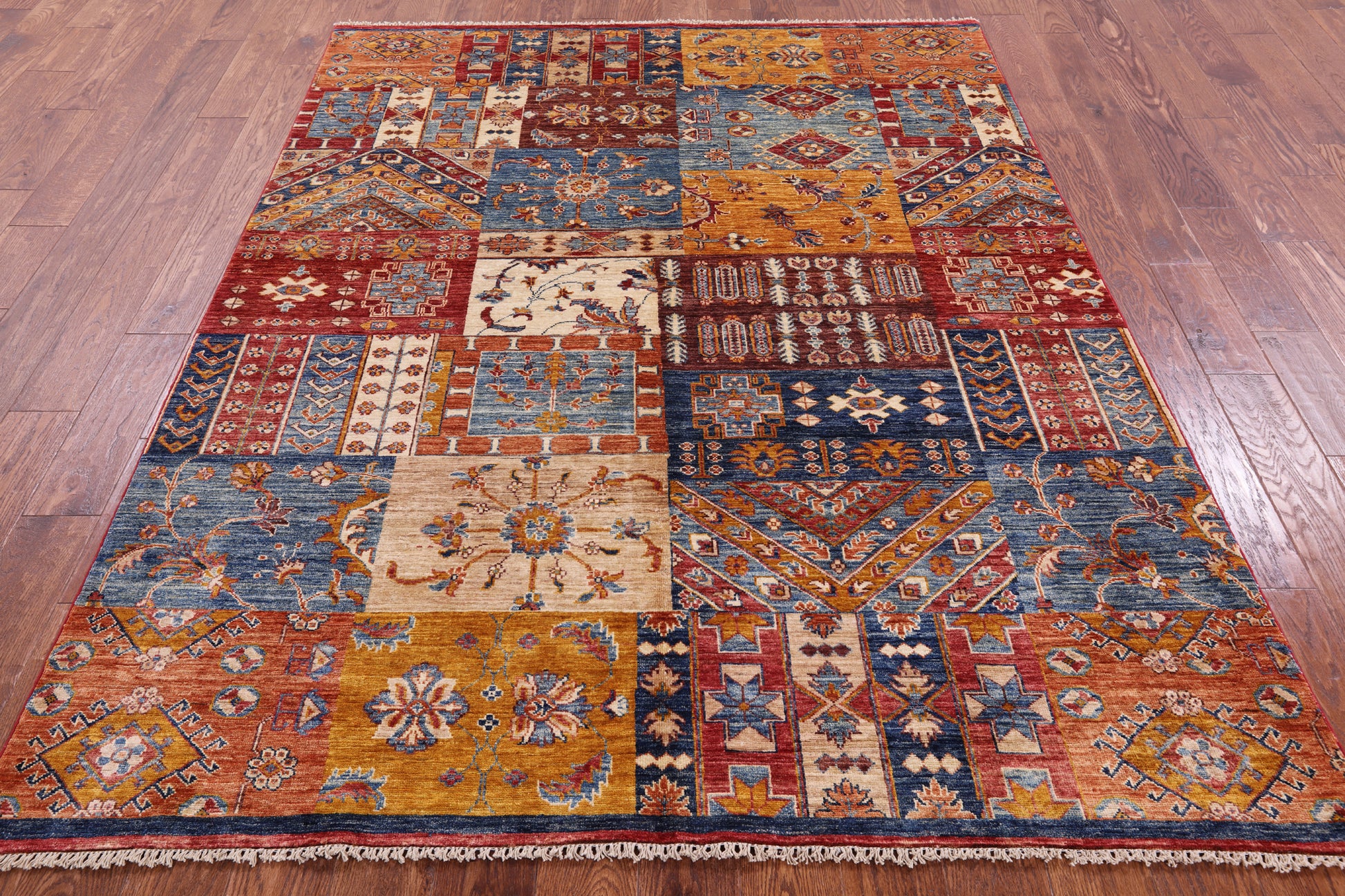 Super Kazak Handmade Wool Rug - 5' 10" X 7' 8" - Golden Nile