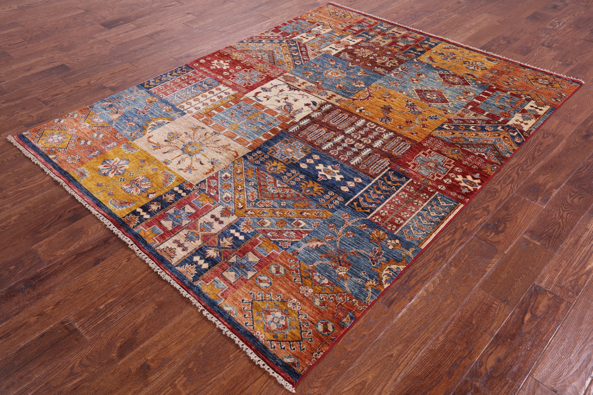 Super Kazak Handmade Wool Rug - 5' 10" X 7' 8" - Golden Nile