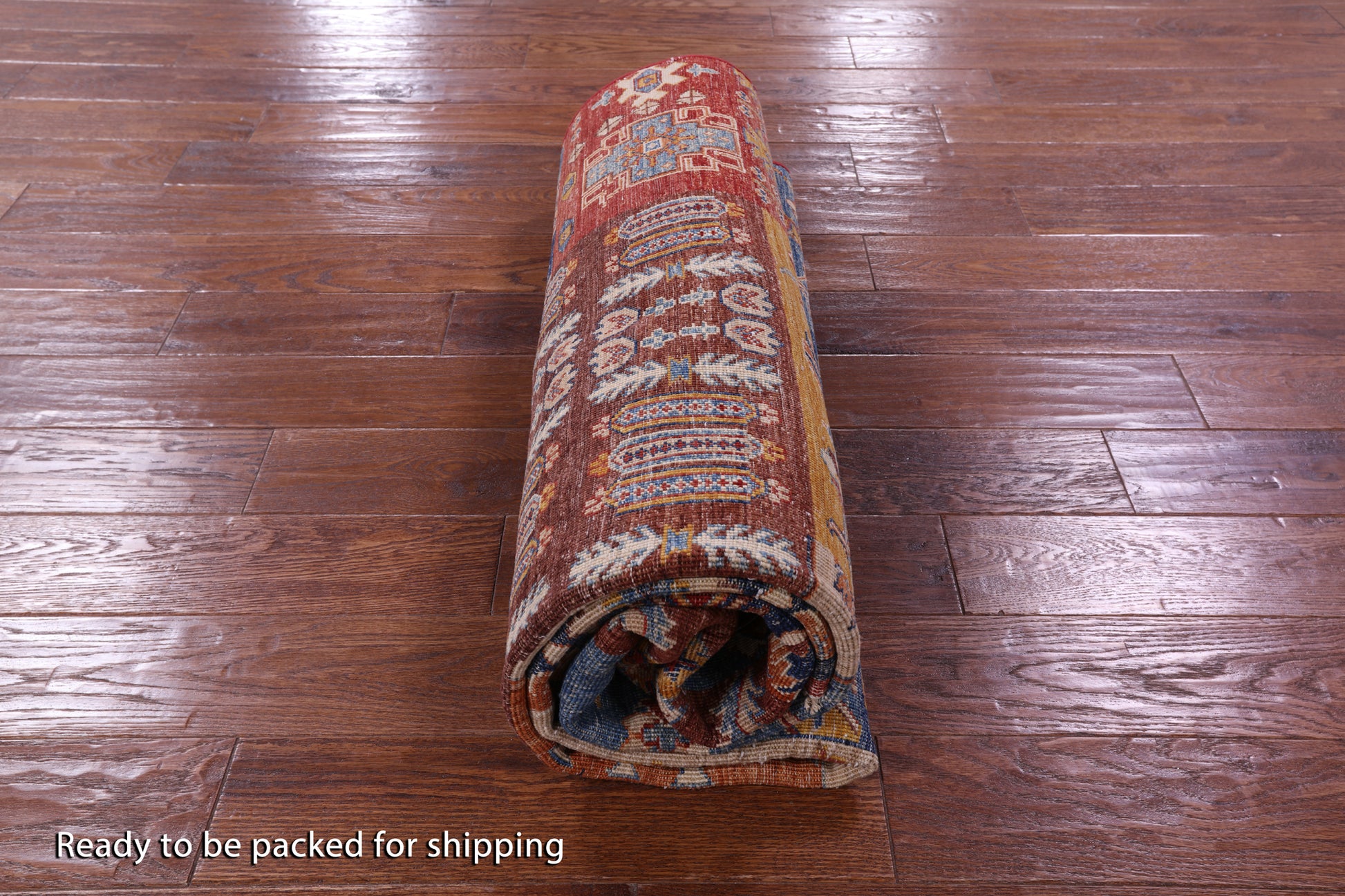 Super Kazak Handmade Wool Rug - 5' 10" X 7' 8" - Golden Nile