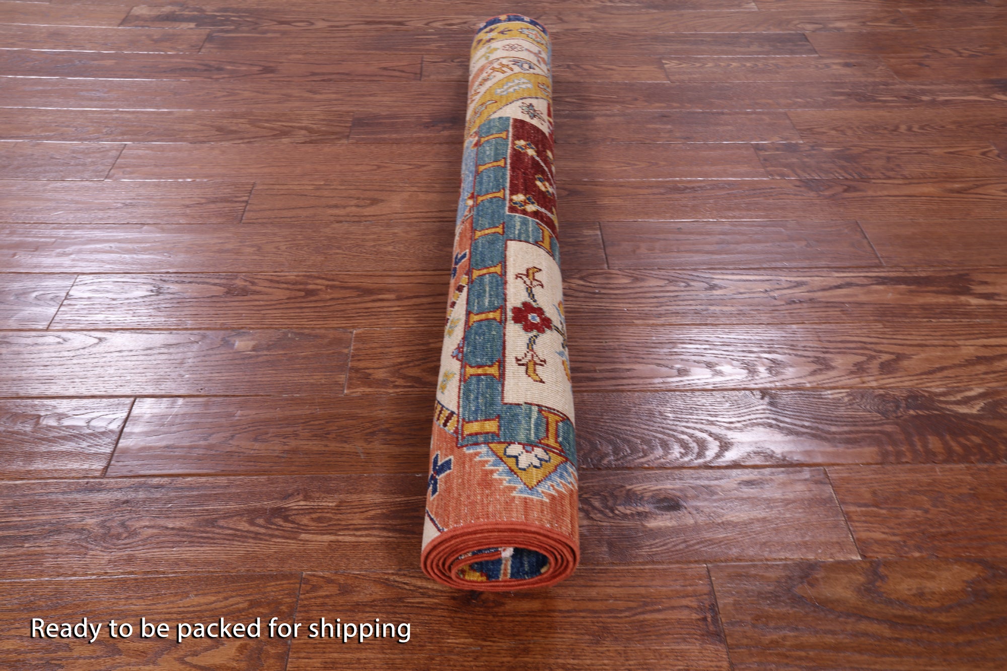 Super Kazak Hand Knotted Wool Rug - 4' 0" X 6' 5" - Golden Nile