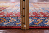 Super Kazak Hand Knotted Wool Rug - 5' 0" X 6' 11" - Golden Nile