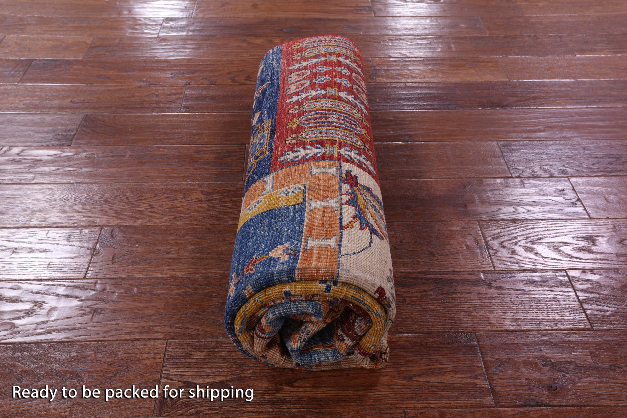 Super Kazak Hand Knotted Wool Rug - 5' 0" X 6' 11" - Golden Nile